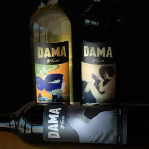 Premium wine bottles from Dama Wines collection